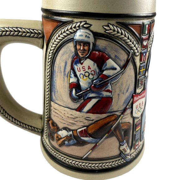 Vintage Budweiser 1992 US Olympic Team Beer Stein Mug u Collectible Tankard - Picture 2 of 6